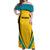 Custom Bahamas Football Off Shoulder Maxi Dress Go Champions Baha Boyz