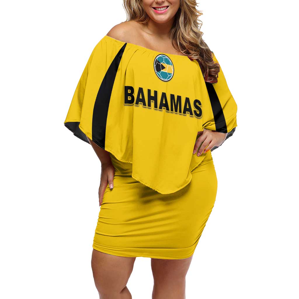 Custom Bahamas Football Off Shoulder Short Dress Go Champions Baha Boyz