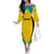 Custom Bahamas Football Off The Shoulder Long Sleeve Dress Go Champions Baha Boyz