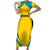 Custom Bahamas Football Short Sleeve Bodycon Dress Go Champions Baha Boyz