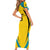 Custom Bahamas Football Short Sleeve Bodycon Dress Go Champions Baha Boyz