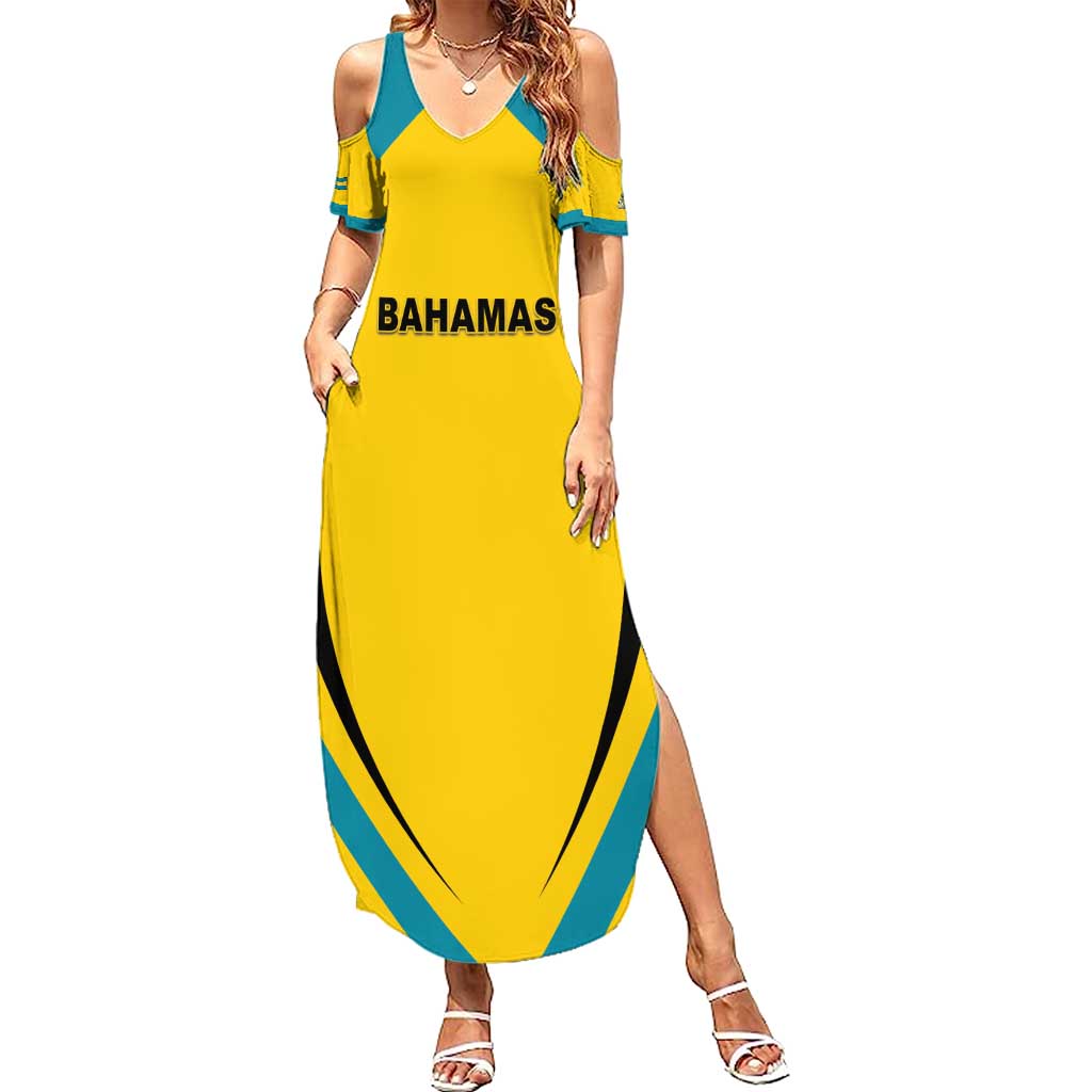 Custom Bahamas Football Summer Maxi Dress Go Champions Baha Boyz