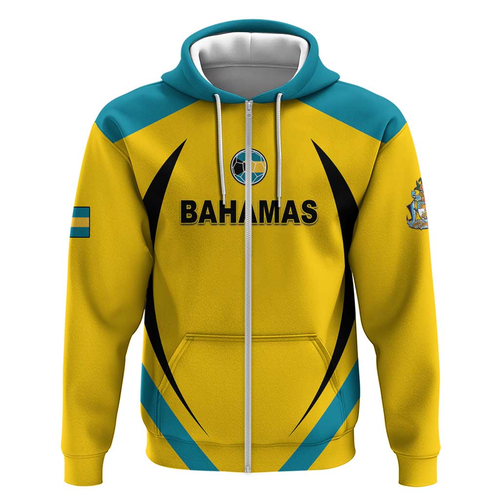 Custom Bahamas Football Zip Hoodie Go Champions Baha Boyz