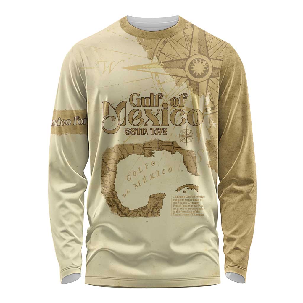 Gulf Of Mexico Estd 1672 Long Sleeve Shirt Vintage Style