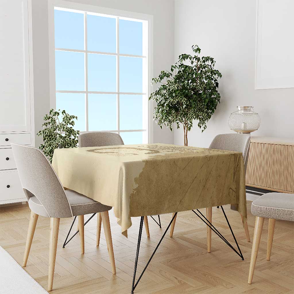 Gulf Of Mexico Estd 1672 Tablecloth Vintage Style