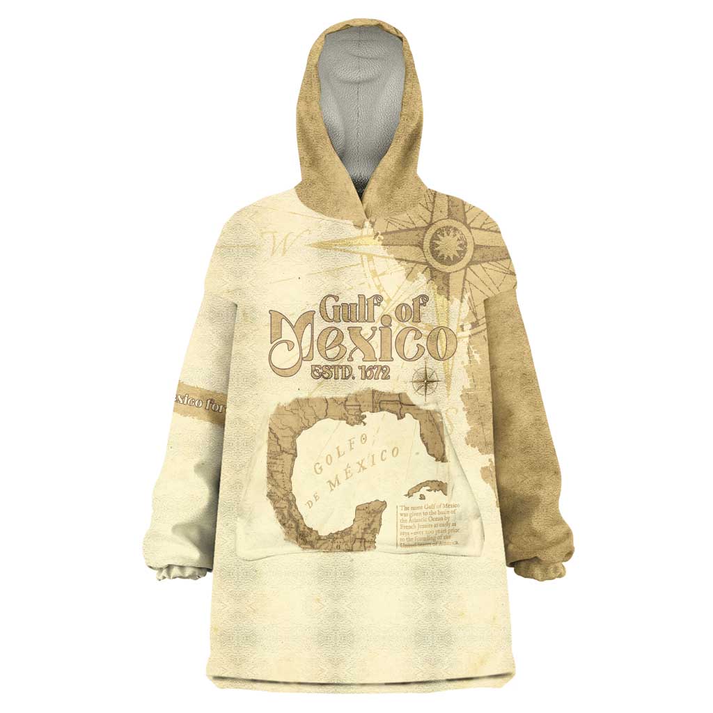 Gulf Of Mexico Estd 1672 Wearable Blanket Hoodie Vintage Style