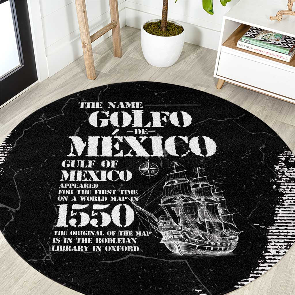 Golfo De Mexico Round Carpet Est. Since 1550 And Forever