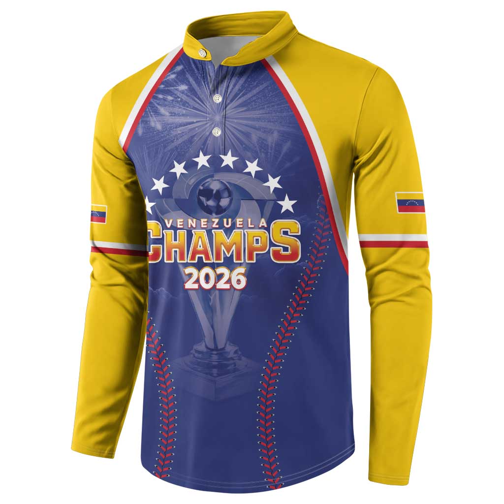 Venezuela Baseball Custom Button Sweatshirt 1st Champions Glorious Victory