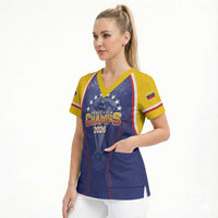 Venezuela Baseball Custom Scrub Top 1st Champions Glorious Victory