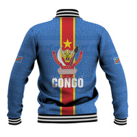 DR Congo Independence Day Baseball Jacket Leopard Pattern With Coat Of Arms
