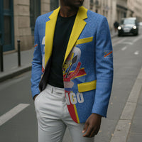 DR Congo Independence Day Blazer Leopard Pattern With Coat Of Arms