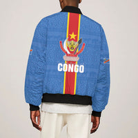 DR Congo Independence Day Bomber Jacket Leopard Pattern With Coat Of Arms