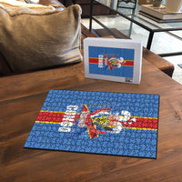 DR Congo Independence Day Puzzle Leopard Pattern With Coat Of Arms