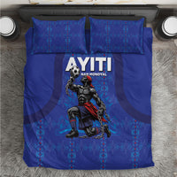 Haiti Ayiti Nan Mondyal 2026 Bedding Set Fyete Lit Victwa Blue Version