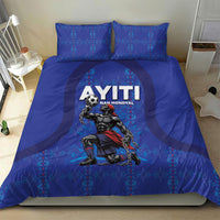 Haiti Ayiti Nan Mondyal 2026 Bedding Set Fyete Lit Victwa Blue Version