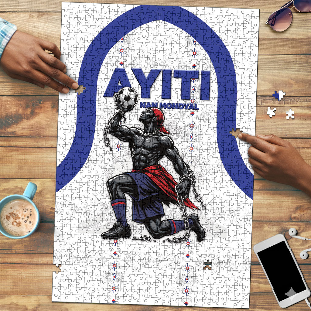 Haiti Ayiti Nan Mondyal 2026 Puzzle Fyete Lit Victwa White Version