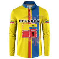 Custom Ecuador Football 2026 Button Sweatshirt South American Pride