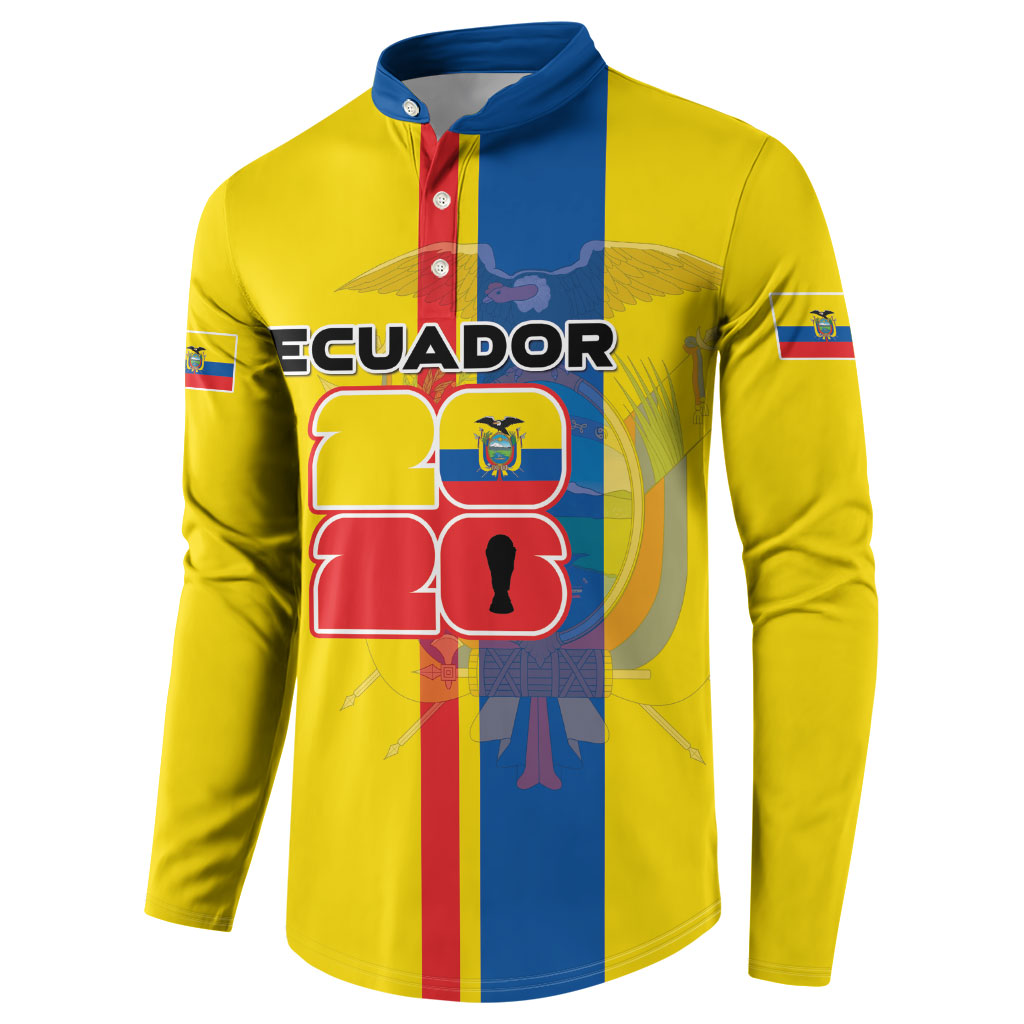 Custom Ecuador Football 2026 Button Sweatshirt South American Pride