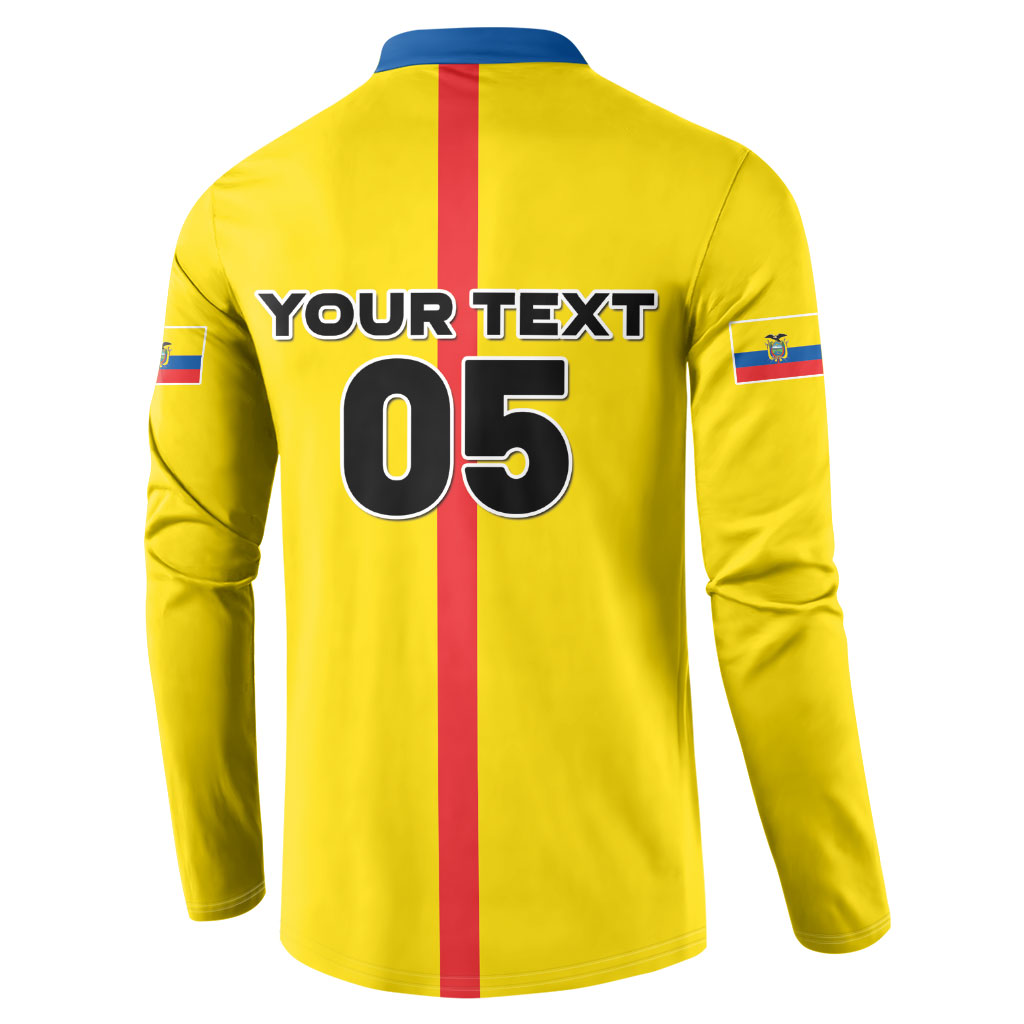 Custom Ecuador Football 2026 Button Sweatshirt South American Pride