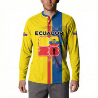 Custom Ecuador Football 2026 Button Sweatshirt South American Pride