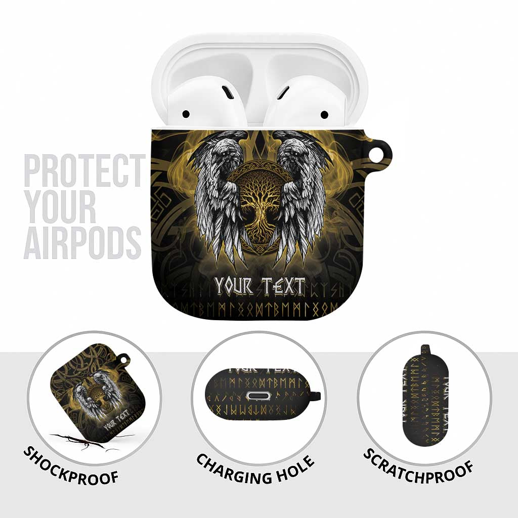 Personalized Cornwall Celtic Chough AirPods Case With Tree Of Life - Wonder Print Shop
