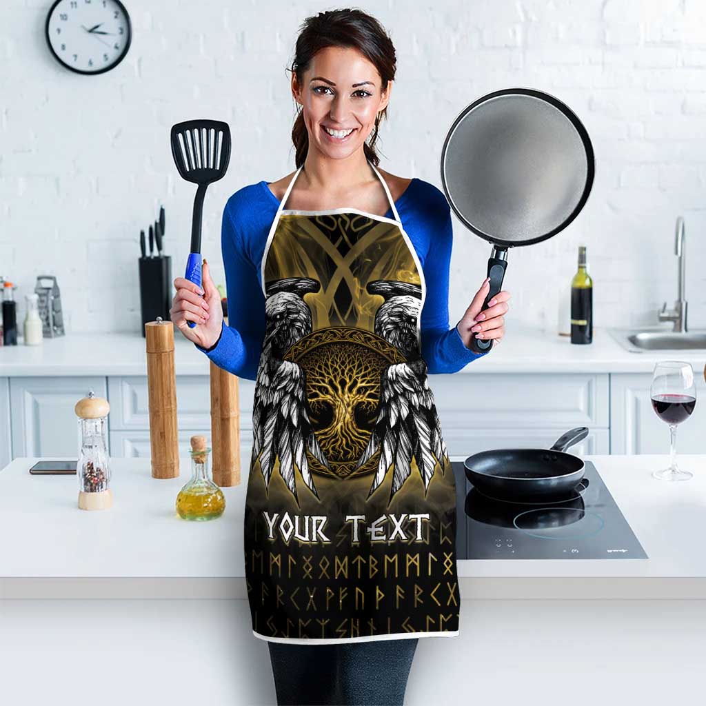 Personalized Cornwall Celtic Chough Apron With Tree Of Life - Wonder Print Shop