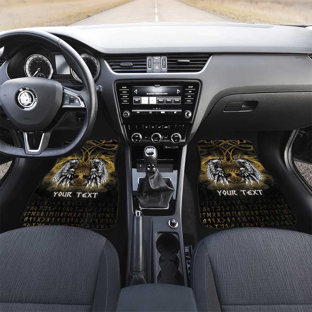 Personalized Cornwall Celtic Chough Car Mats With Tree Of Life - Wonder Print Shop