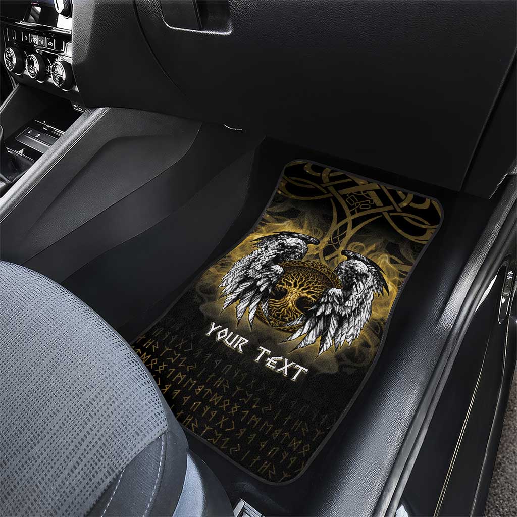 Personalized Cornwall Celtic Chough Car Mats With Tree Of Life - Wonder Print Shop