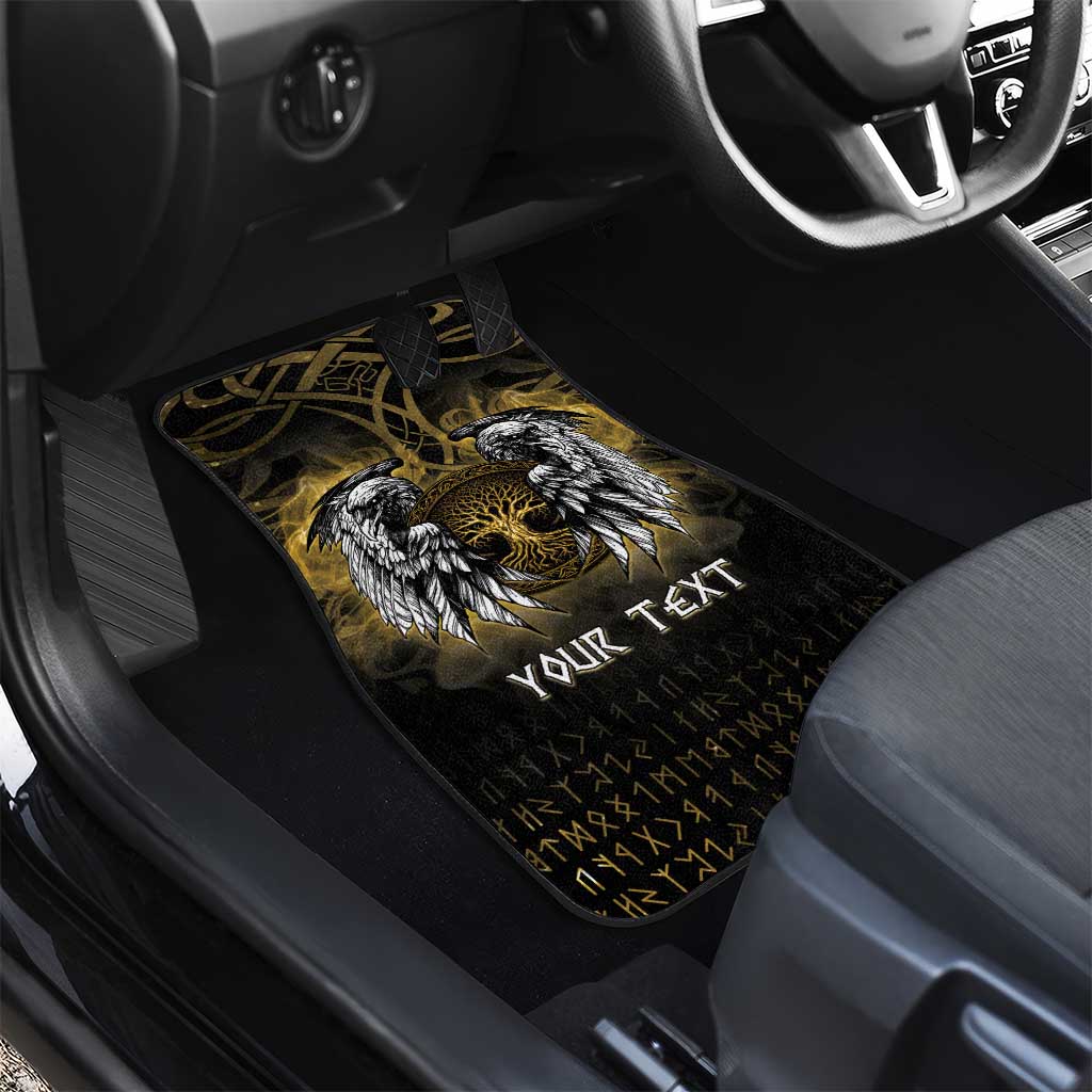 Personalized Cornwall Celtic Chough Car Mats With Tree Of Life - Wonder Print Shop