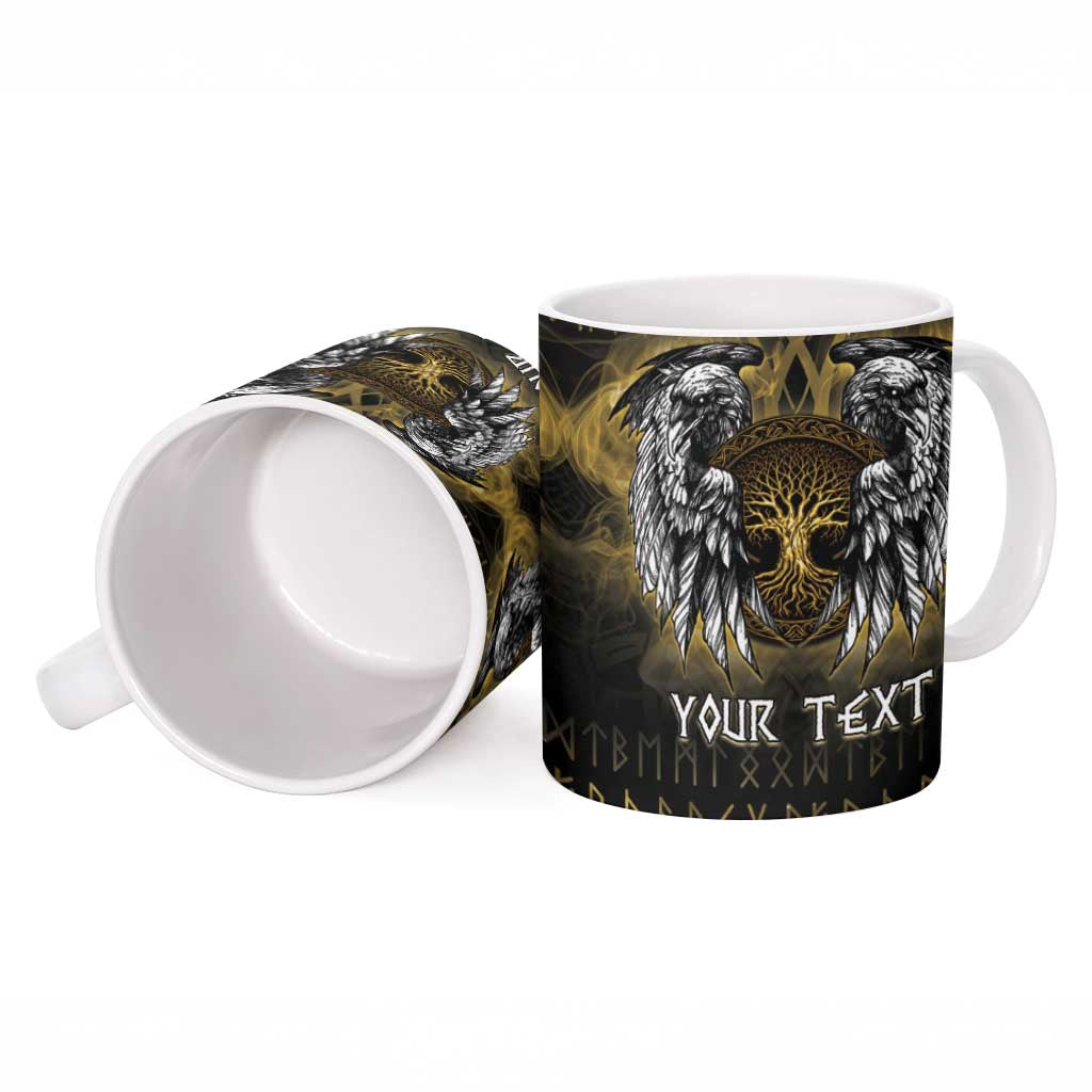 Personalized Cornwall Celtic Chough Ceramic Mug With Tree Of Life - Wonder Print Shop