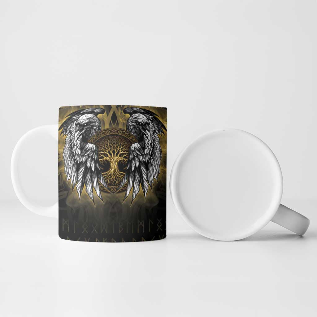 Personalized Cornwall Celtic Chough Ceramic Mug With Tree Of Life - Wonder Print Shop