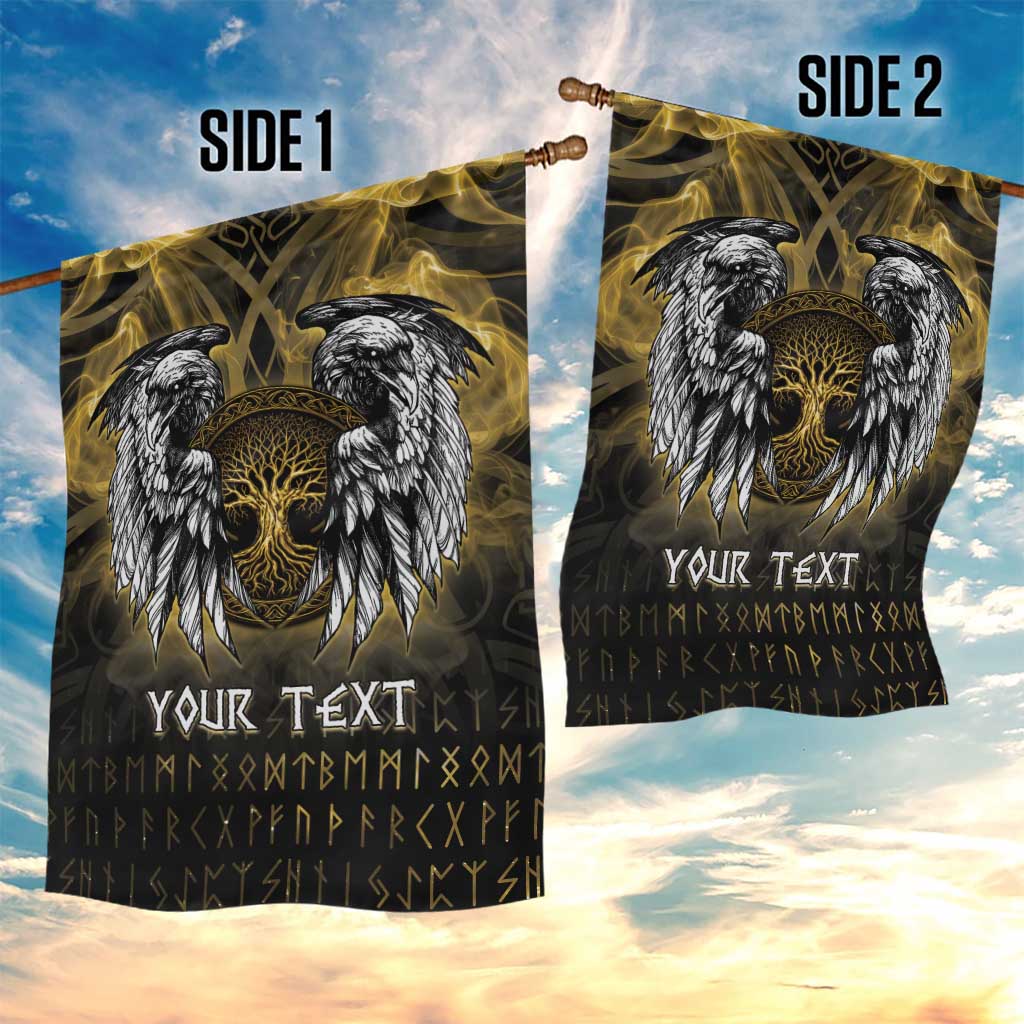 Personalized Cornwall Celtic Chough Garden Flag With Tree Of Life - Wonder Print Shop
