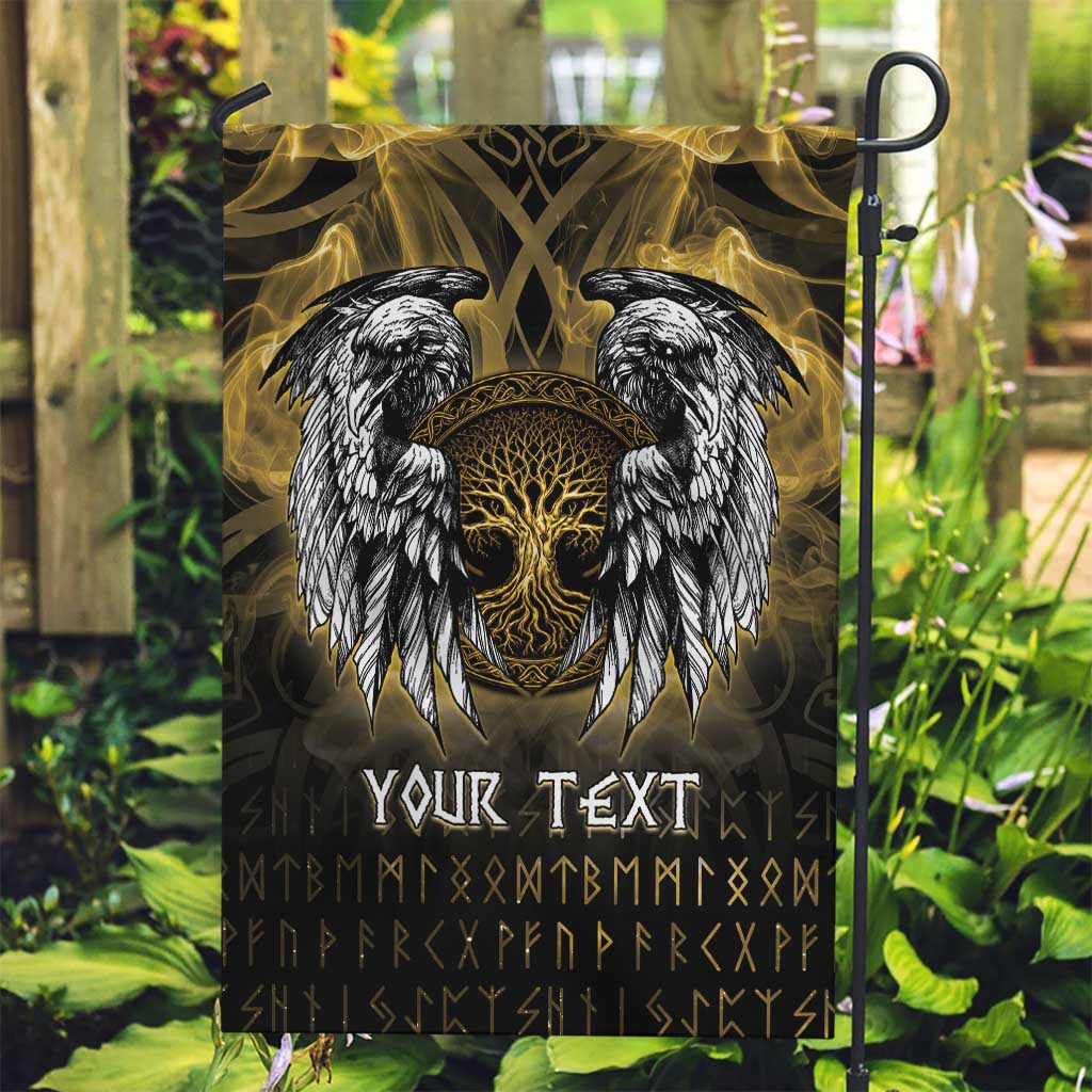 Personalized Cornwall Celtic Chough Garden Flag With Tree Of Life - Wonder Print Shop
