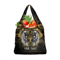 Personalized Cornwall Celtic Chough Grocery Bag With Tree Of Life - Wonder Print Shop