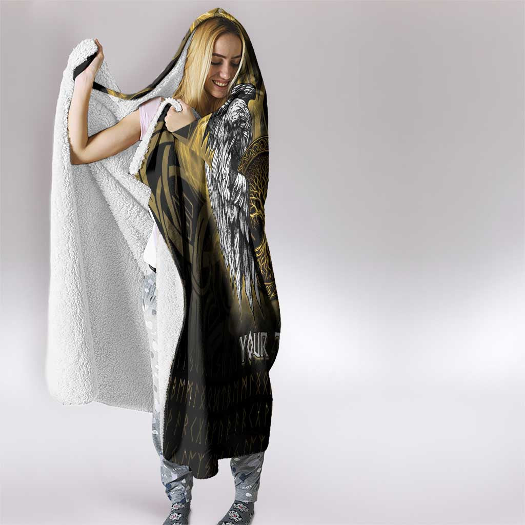 Personalized Cornwall Celtic Chough Hooded Blanket With Tree Of Life - Wonder Print Shop