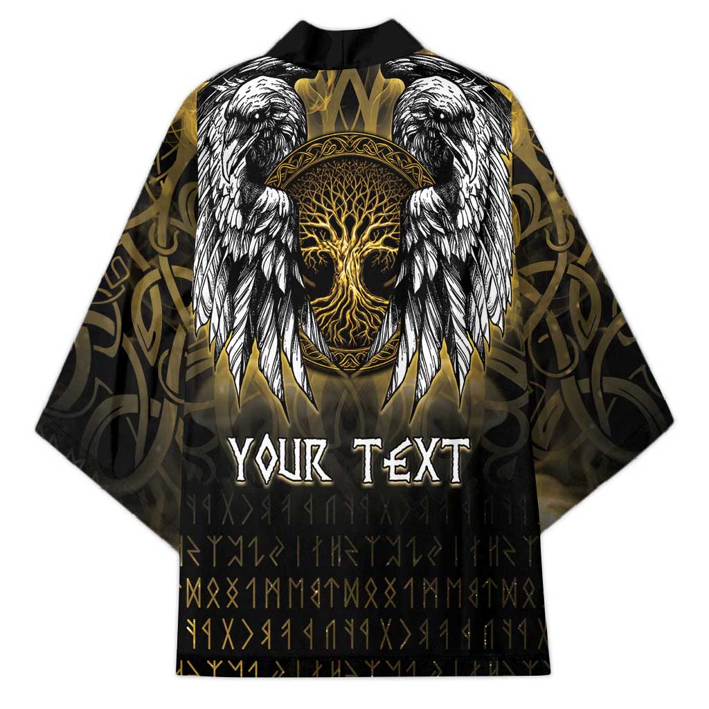 Personalized Cornwall Celtic Chough Kimono With Tree Of Life - Wonder Print Shop