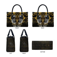 Personalized Cornwall Celtic Chough Leather Bag With Tree Of Life - Wonder Print Shop
