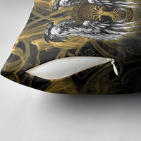 Personalized Cornwall Celtic Chough Pillow Cover With Tree Of Life - Wonder Print Shop