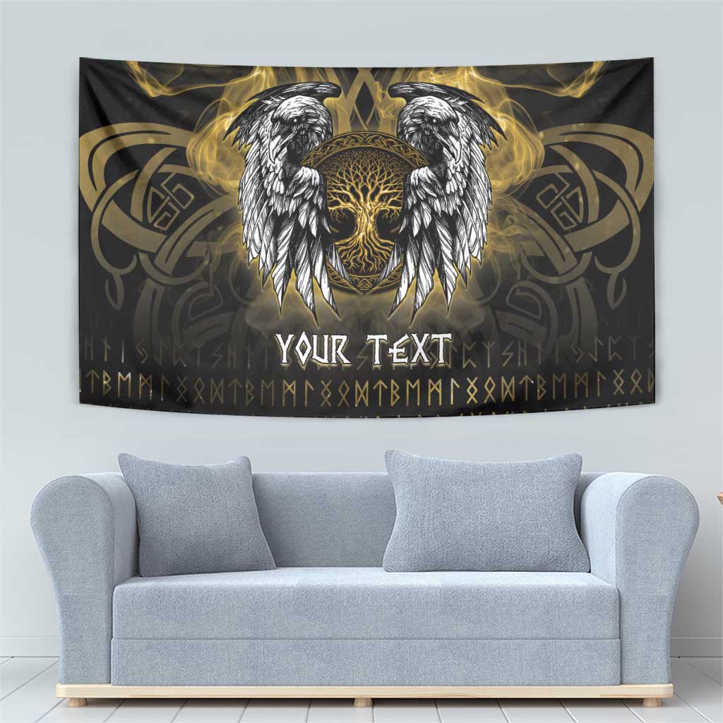 Personalized Cornwall Celtic Chough Tapestry With Tree Of Life - Wonder Print Shop