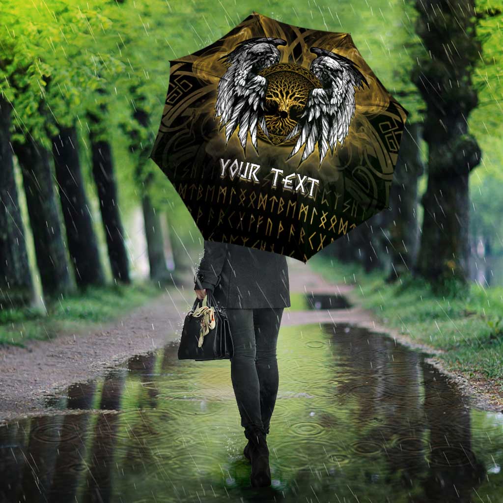 Personalized Cornwall Celtic Chough Umbrella With Tree Of Life - Wonder Print Shop