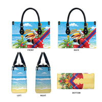 Belize Navidad Christmas Leather Bag Funny Santa Toucan - Wonder Print Shop