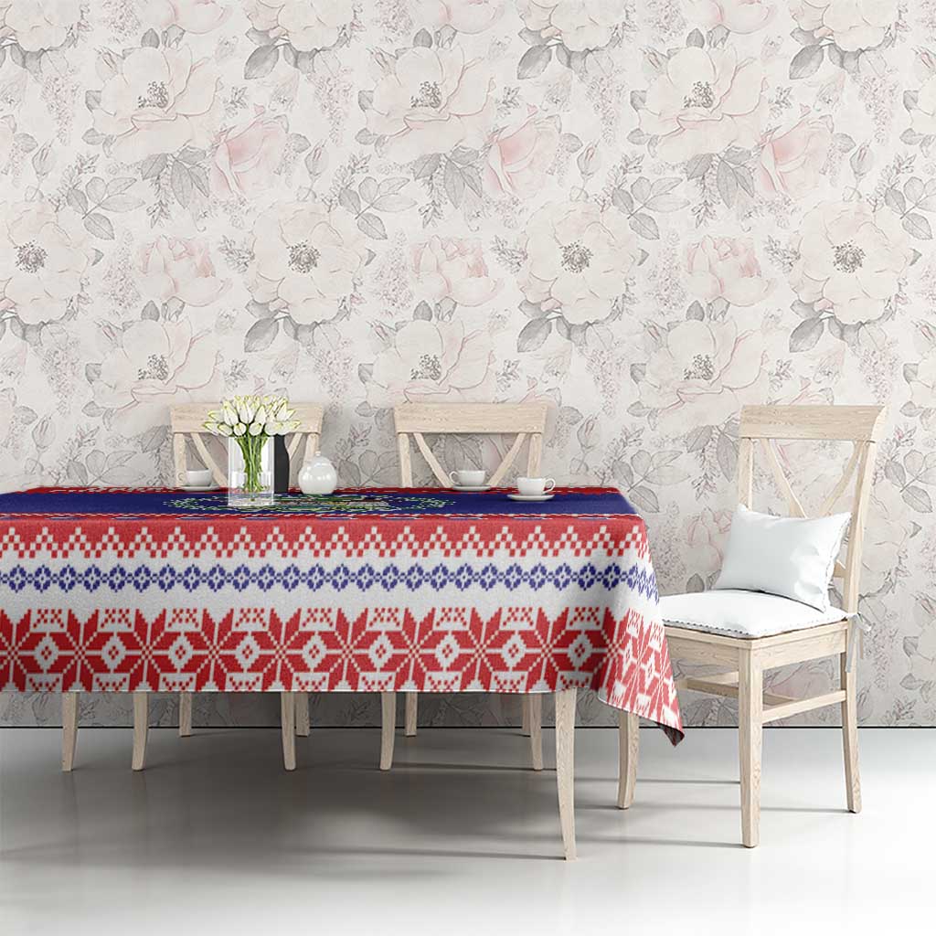 Belize Christmas Tablecloth Coat Of Arms Merry Xmas - Wonder Print Shop