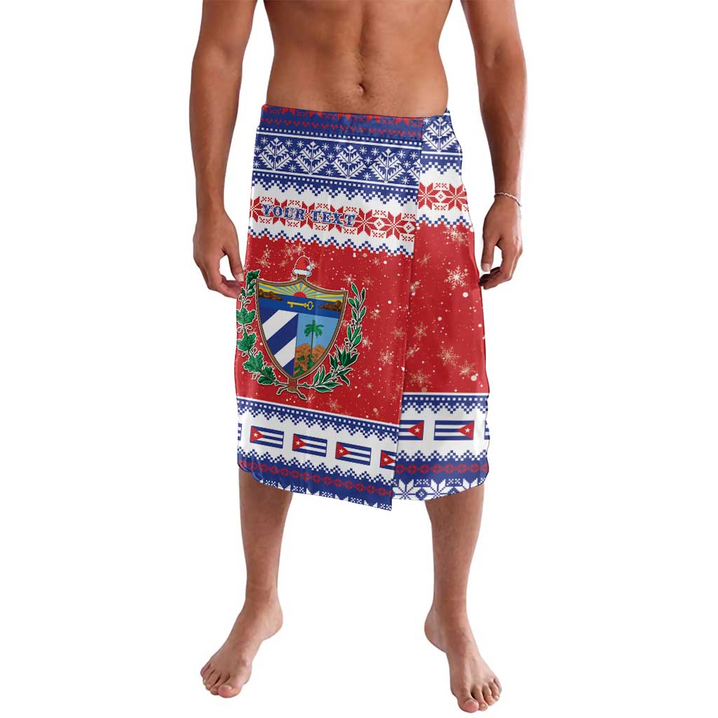 Personalized Cuba Christmas Lavalava Coat Of Arms Xmas Vibe - Wonder Print Shop