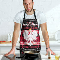 Polska Wesolych Swiat Apron Lachy Sadeckie Pattern Black Version