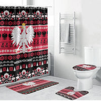Polska Wesolych Swiat Bathroom Set Lachy Sadeckie Pattern Black Version