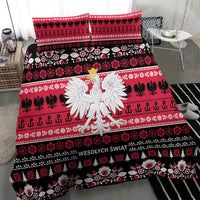 Polska Wesolych Swiat Bedding Set Lachy Sadeckie Pattern Black Version