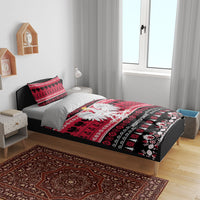 Polska Wesolych Swiat Bedding Set Lachy Sadeckie Pattern Black Version