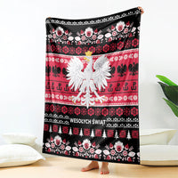 Polska Wesolych Swiat Blanket Lachy Sadeckie Pattern Black Version