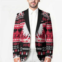 Polska Wesolych Swiat Blazer Lachy Sadeckie Pattern Black Version