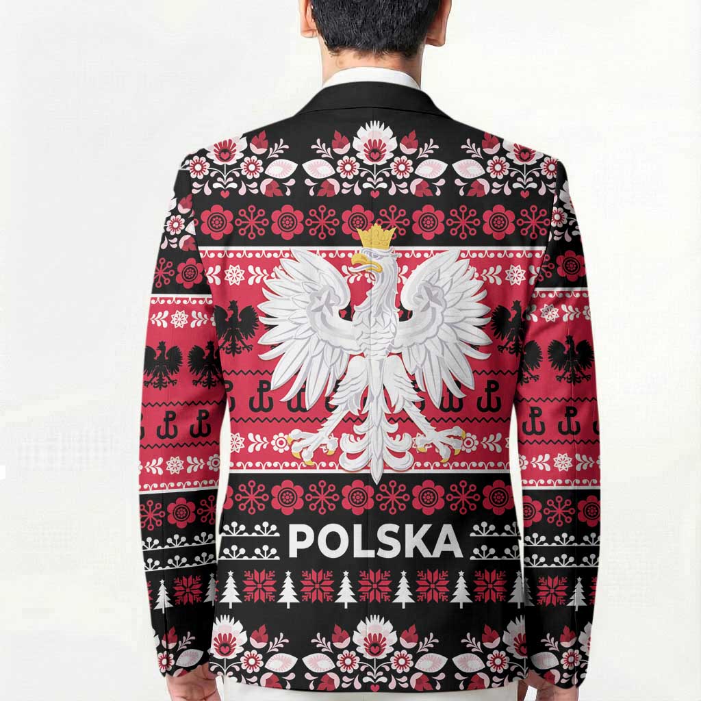 Polska Wesolych Swiat Blazer Lachy Sadeckie Pattern Black Version